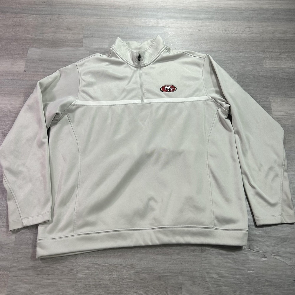 San Francisco 49ers Jacket Mens Large White NFL Football Nike Golf Therma Fit